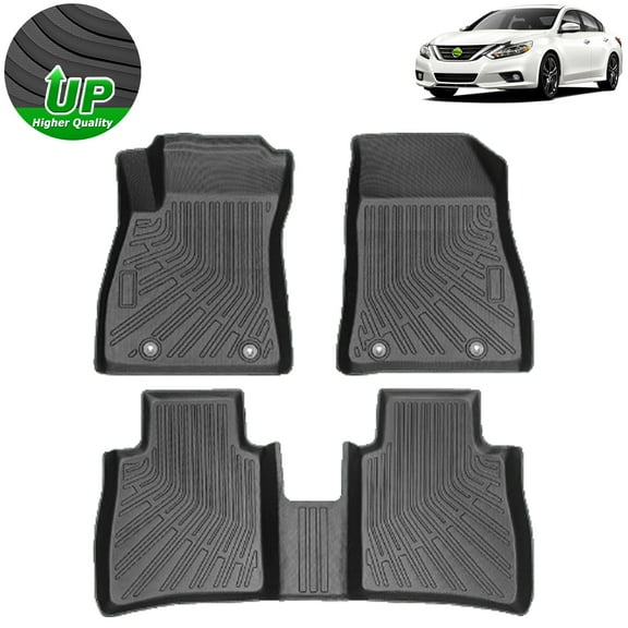 Canvcle Floor Mats Compatible with Nissan Altima 2013-2018 S/SL/SR/SV Accessories All Weather Floor Mat Heavy Duty TPE Odorless Carpet Protection