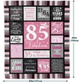 thumbnail image 2 of 85th Birthday Gifts for Women Blanket, 85th Birthday Party Decorations, Best Gifts for 85 Year Old Woman, Ideas for Mom Grandparents Throw Blanket 60"x50", 2 of 6