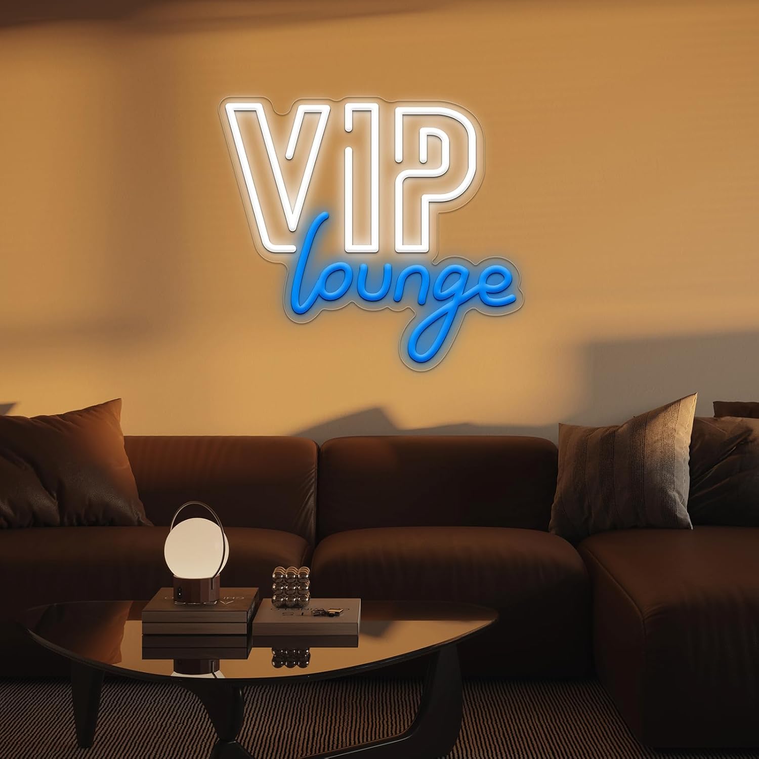 VIP Lounge Neon Signs for Wall Decor, VIP Neon Lights Signs for Room Decor, Led Light Up Sign with USB Powered for Bar, Hotel, Cafe, VIP Room, Home Decoration