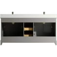 thumbnail image 3 of Vanity Art 72" Double Sink Bathroom Vanity Set with Engineered Marble Top and Two Free Mirrors, 3 of 5