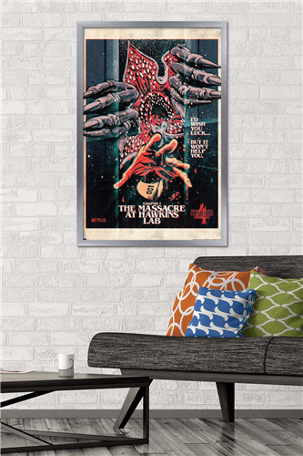 Netflix Stranger Things: Season 4 - Massacre Wall Poster, 22.375" x 34" Framed