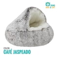 thumbnail image 2 of Cama Cueva para Gatos y Perros Cama para Mascotas Chicas y Mediana | Cafe Jaspe, Small, 40cm Diametro | Espacio Acogedor con Interior Acolchado, Base Antideslizante y Funda Lavable, 2 of 4