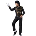thumbnail image 7 of 3-Piece Pop Star Halloween Costume Set Top with Wig and Glove for Stage Performance Show Retro Role Play Event Dance Star Outfit for Celebration S, 7 of 7