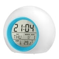 thumbnail image 2 of Reloj despertador para niños LED digital colorido recordatorio de tiempo de luz nocturna con visualización de temperatura de fecha, azul Monstrate EL000923-02B, 2 of 2