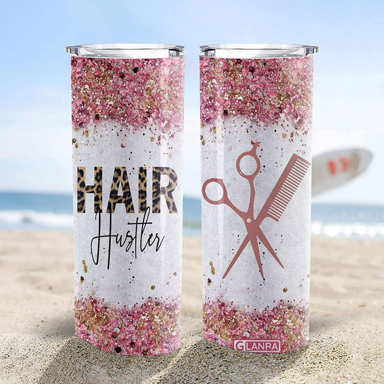 Skinny Tumbler | Leopard Light Pink Glitter | Personalized Tumbler Gift |  Graduation Gift | Sister Birthday Gift | Friend Gift