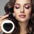 thumbnail image 2 of Unique Bargains 1 Pc Portable Heart Makeup Brush Cleaning Mat Black, 2 of 7