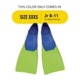 thumbnail image 2 of Aletas de natación FINIS Long Floating azul/verde lima XXXS (Jr. 8-11), 2 of 7