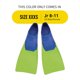 thumbnail image 2 of Aletas de natación FINIS Long Floating azul/verde lima XXXS (Jr. 8-11), 2 of 7