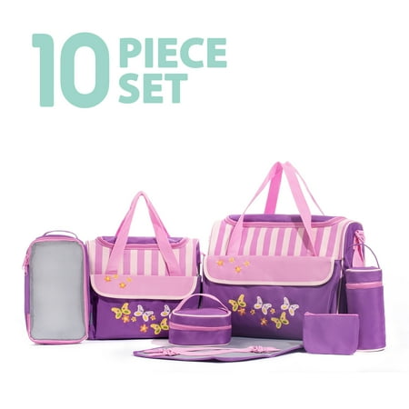 - SOHO Collections, 10 Pieces Diaper Bag SetLimited time offer (Butterflies Meadows)