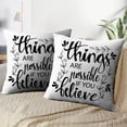 thumbnail image 3 of LALILO Throw Pillow Covers You Art Banner Calligraphy Card Cushion Cover 18" x 18", 2 Pack, 3 of 6