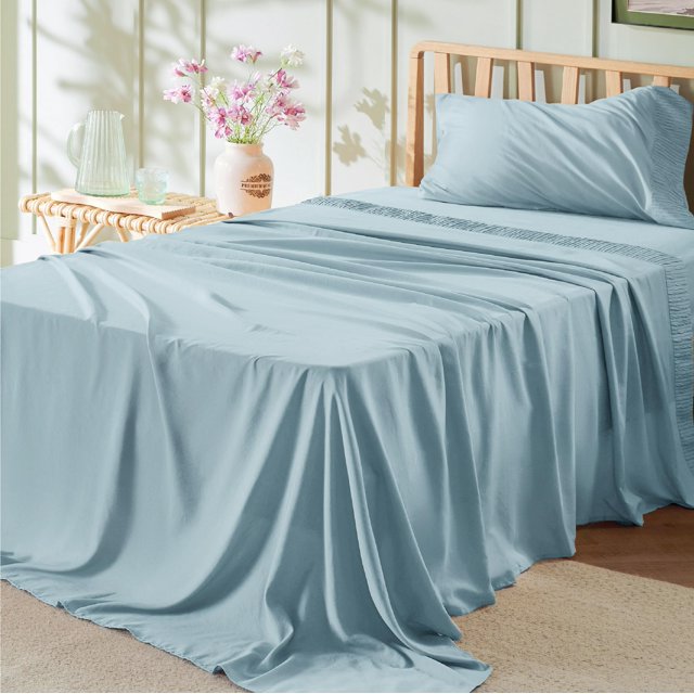 Juego de sábanas Bedsure Twin XL para dormitorio, 3 piezas, azul cielo