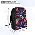 thumbnail image 4 of Disketp American With Lips Mochila Unisex de Apertura Lateral Completa, Mochila para Laptop para Escuela, Trabajo y Viajes, 4 of 8