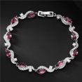 thumbnail image 2 of Minnieouse Cadenas geométricas de cobre Brazalete de circón Decoración de mano Decoraciones Novia Joyería Regalo de fiesta de cumpleaños Joyas Ropa, zapatos y accesorios Miscelánea Rosa roja Minnieouse AP014500-04, 2 of 6