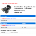 thumbnail image 2 of Distributor Rotor - Compatible with 1964 - 1965 Volvo 544 1.8L 4-Cylinder, 2 of 2