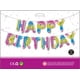thumbnail image 1 of Globo de aluminio de 16 pulgadas con diseño de feliz cumpleaños, color macarrón, vestido de cumpleaños, globo de atmósfera, 1 of 3