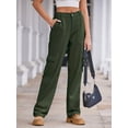 thumbnail image 5 of Straight Cargo Pants for Men and Women Rayon Fabric Pocketed No Stretch Durable Versatile Casual Utility Trousers, 5 of 12
