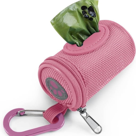 Dog Poop Bag Holder Oxford Cloth Material Soft And Sturdy Design Portable Hanging Carrying Dispenser For Outdoor Walking Travel And Daily Use