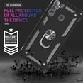 thumbnail image 2 of Samsung A21 Phone Case, Galaxy A21 Phone Case with Screen Protector, Military Grade Protective Cases with Ring for Samsung Galaxy A21 (Black), 2 of 12