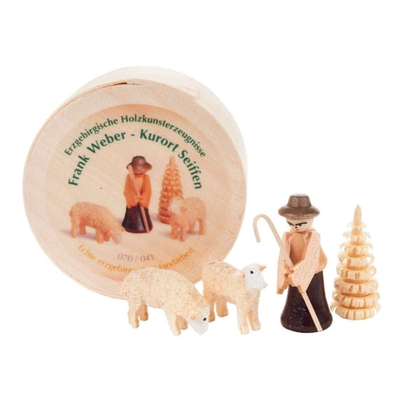 Alexander Taron 2.5" Dregeno Shepherd with Sheep Christmas Chip Box