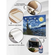 DecorArts Starry Night Van Gogh Canvas Wall Art for Home Decor, 20x16 in