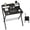 black, variant on YOQIANG No-Assembly Small Folding Desk with Upper Storage Shelf X-Shaped Metal Frame Portable Writing Table for Dorms & Compact Apartments