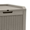 thumbnail image 3 of Uforic Outdoor Lockable 32 Gal Resin Deck Box, Storage Box with Lockable Lid & Side Handles, Light Brown, 3 of 8