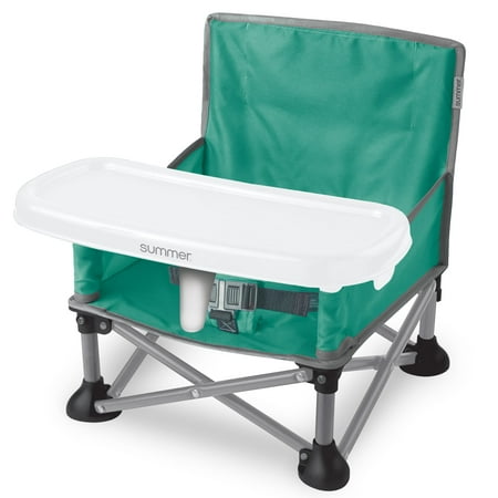 Summer by Ingenuity Pop 'N Sit Portable Infant Booster Seat, Teal, 6 Months +