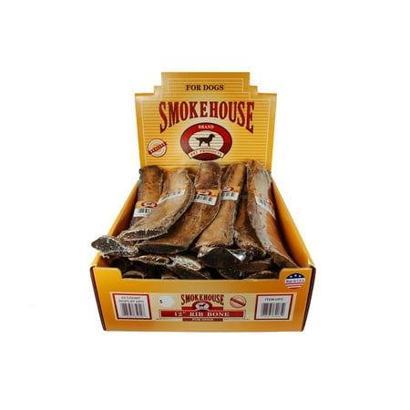 UPC: 0078565859548 | Smokehouse 12  Rib Bones Dog Treats in Display Box