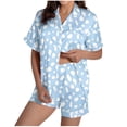 thumbnail image 2 of Vetsdori Shorts & Top Pajamas Sets for Women Button up PJS Homewear Lightweight 2 Pieces,Soft Collared Womens Pajamas, 2 of 7