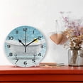thumbnail image 2 of SKYSONIC Vintage Bathtub Wall Clock 10 Inch Silent Non Ticking Round Clock Oil Painting Clock Easy to Read Clock for Living Room Bedroom Bathroom Home Decor, 2 of 7
