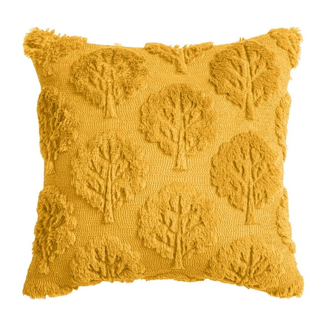 Textured Leaf Pattern Decorative Pillow Cover for Sofa Couch Bed Living Room Seasonal Home Throw