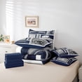 thumbnail image 6 of jejeloiu Rugby Ball Game 7-Piece Bedding Comforter Set,Gray Football City King Bedding Sets For Sport Gamer Reversible, 6 of 8