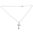 thumbnail image 1 of Collar cruzado de acero inoxidable para hombre, cadena de plata/oro, regalo, joyería de la Plata-3 Zulema Colgante de cruz, 1 of 8