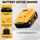 thumbnail image 3 of Batería compatible con DeWalt 20V Max DCB200, 8.0 Ah, paquete de 2, 3 of 7