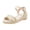 Yellow, variant on Women's Wedge Sandals Rope Wrapped Midsole Heels Adjustable Strap Buckle Platform Summer Open Toe Slip on Dressy Shoes Yellow Size 6