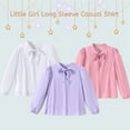 thumbnail image 4 of Linfrsh Girls Long Sleeve Shirt Girls Long Sleeve Tees Girls' Soft T-Shirts Kids Basic Crewneck T-Shirts Top for Teen Youth Girls Purple,9-10 Years, 4 of 7
