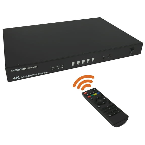 J-Tech Digital 4K30 3x3 Video Wall Controller | HDMI, VGA, DP, USB Type-C | HDCP 2.2 | Up to 10x10 [JTECH-VW09]