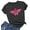 B-Dark Gray, variant on Women Breast Cancer Shirt Pink Ribbon Breast Cancer Awareness T-Shirts Casual Short Sleeve Tops