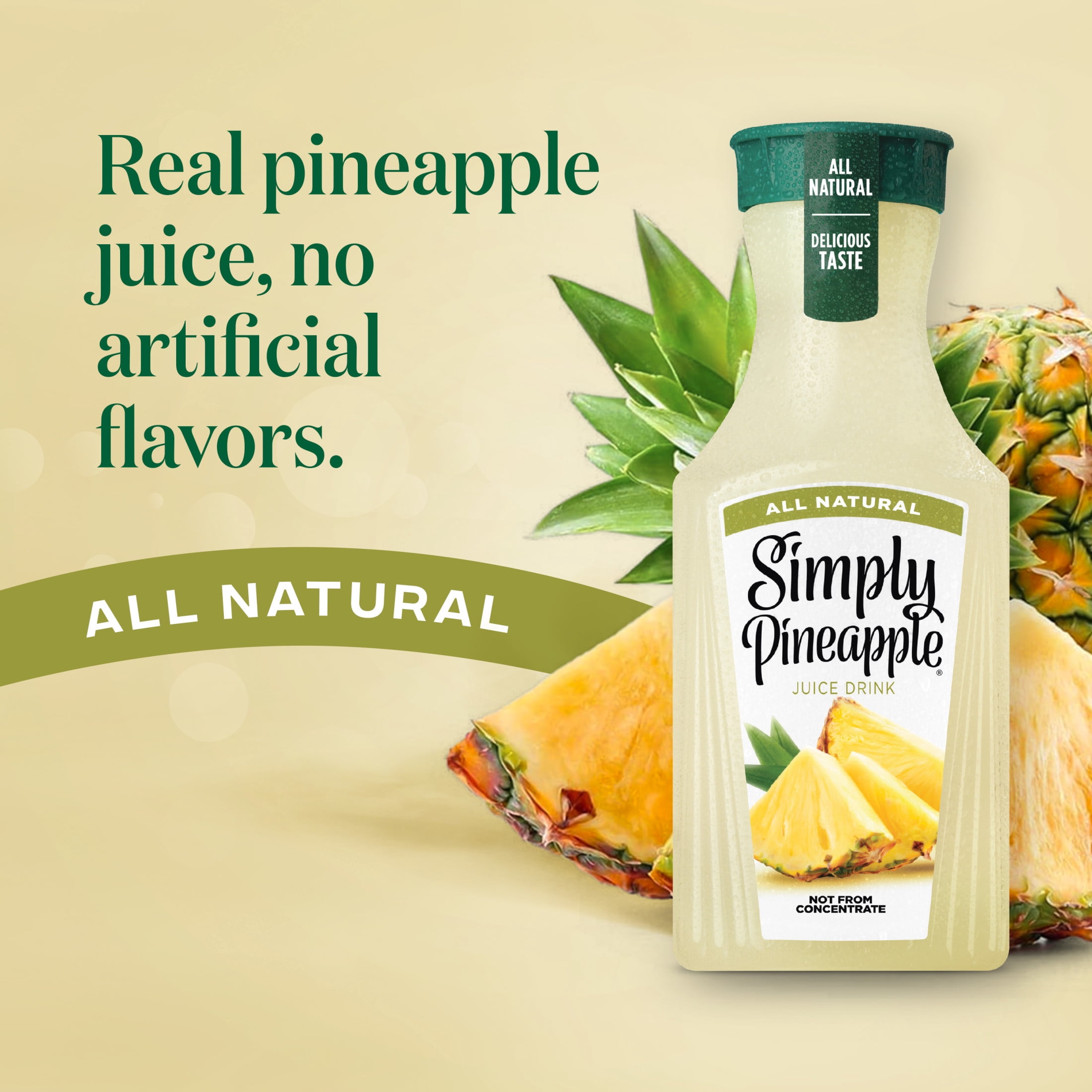 Simply Pineapple Juice Drink Bottle, 52 fl oz