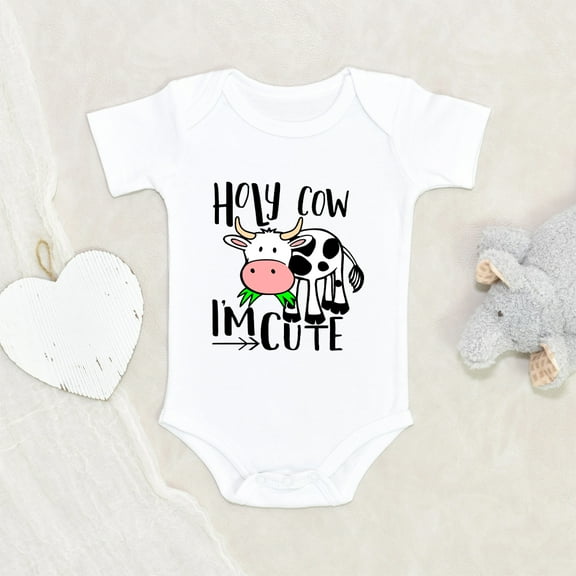Holy Cow Baby Clothes - Cow Baby Clothes - Funny Baby Clothes - Cute Baby Clothes - Animals Baby Clothes