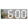 thumbnail image 2 of Inteprter Despertador digital LED ajustable espejo multifuncional enchufable alimentado por con decoración de de concha blanca para Decoración del hogar Inteprter HA019336-00, 2 of 6