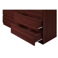 thumbnail image 4 of Hodedah Modern 6-Drawers Engineered Wood Bedroom Dresser in Mahogany, 4 of 7