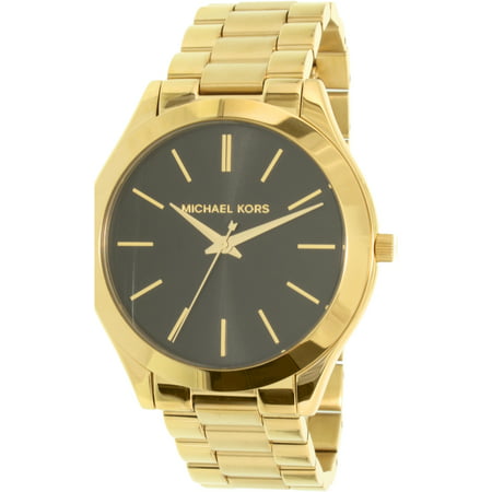 Michael Kors Women's Slim Runway MK3478 Gold Stainless-Steel Quartz Fashion Watch