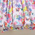 thumbnail image 4 of YEEDISON Children's Dress Autumn Winter Dress Cotton Flower Print Bubble Sleeve Bowknot Party Girl Dress for 0-18M, 4 of 4
