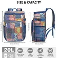 thumbnail image 3 of Travel Cooler Bag - Boho Bohemia Flower Camping Beer Cooler Backpack with Bottle Opener- Waterproof Insulated Picnic Backpacks - Cooler Bag for Beach, 3 of 6