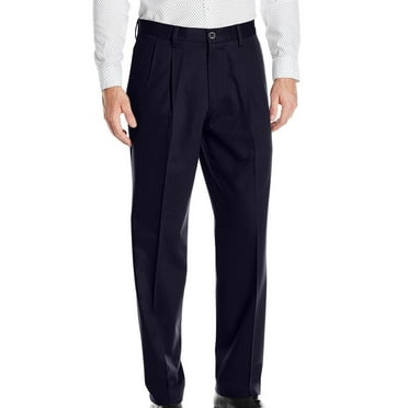 Mens Pants 44x32 Khakis Pleated Classic Fit Stretch 44