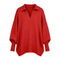 thumbnail image 5 of Gsakboxl Sweaters for Women Solid Color Oversized Loose Poncho Style Knit Sweater, Soft Flowy Casual Pullover Top For Autumn Winter Daily Sun Protection, 5 of 5