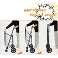 CARSTY Foldable Utility Shopping Cart, Portable Trolley with Wheels for