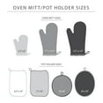 thumbnail image 5 of TOWN & COUNTRY LIVING Silicone Oven Mitt 2-Pack Set, Metal Night Grey, 7.5"x13", 5 of 7