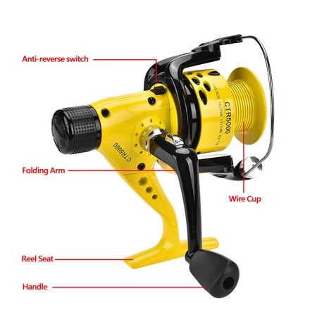 YAHHU Salt Freshwater Metal Heavy Duty Lightweight Spinning Fishing Reel Tackle Accessory (5000)